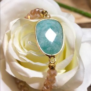 COPY - Amazonite Stone Peach Bead Bracelet